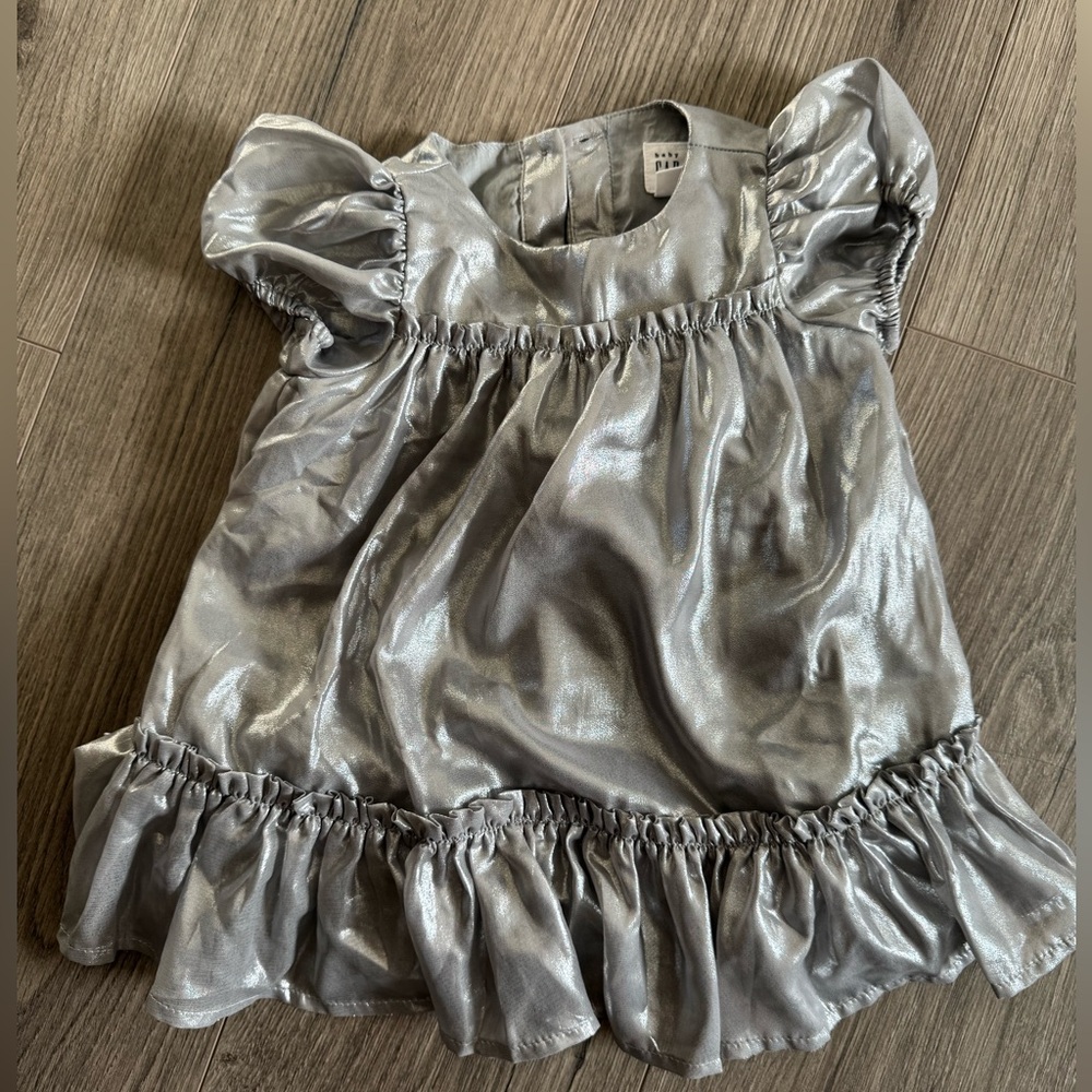 Baby Gap Silver Mettalic Dress